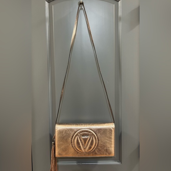 Valentino leather shoulder bag/crossbody/clutch - Bronze Metallic color - Picture 4 of 11